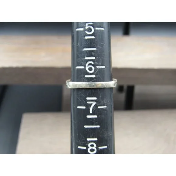 Size 6.5 10K White Gold 2.4 Total Carat Weight Of Natural Diamonds Band Ring - Picture 8 of 10